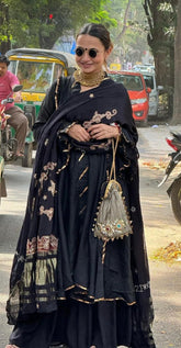 Royal Vintage Handwoven Patchwork Dupatta with Lagdipatta Border