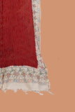 Handwoven and Crafted Red Bandhani Madhubani Dupatta