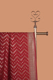 Marron Bold Banarasi Silk Golden Zari Geometric Pattern Dupatta